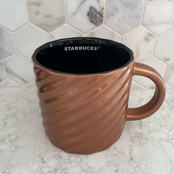 Starbucks Other - 🎅 2/$30 Starbucks Copper Swirl Ceramic Mug, 14 oz